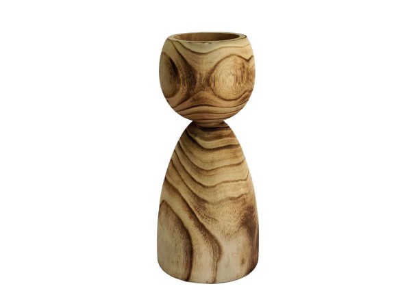 KENGO ΒΑΖΟ 15x15x34cm ΞΥΛΟ ΦΥΣΙΚΟ