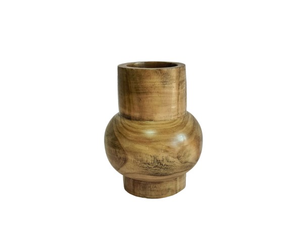 CEDAR ΒΑΖΟ 21x21x27cm ΞΥΛΟ ΚΑΦΕ