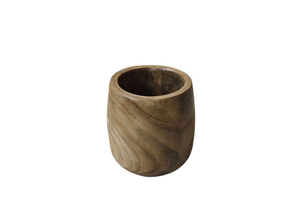 CEDAR ΒΑΖΟ 24x24x24cm ΞΥΛΟ ΚΑΦΕ