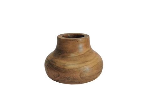 CEDAR ΒΑΖΟ 20x20x16cm ΞΥΛΟ ΚΑΦΕ