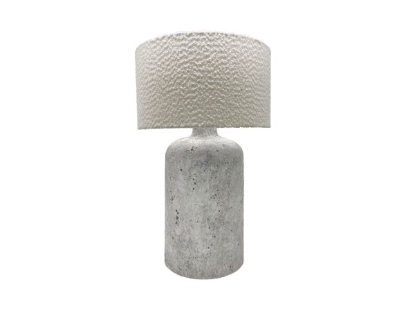 MORTAR ΦΩΤΙΣΤΙΚΟ ΕΠΙΤΡΑΠΕΖΙΟ 22x22x66cm ΚΕΡΑΜΙΚΟ ΓΚΡΙ ΛΙΝΟ ΛΕΥΚΟ