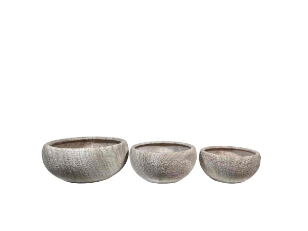 PUMOR ΚΑΣΠΩ ΣΕΤ 3ΤΜΧ 43x43x18cm ΚΕΡΑΜΙΚΟ ΜΠΕΖ ΛΕΥΚΟ