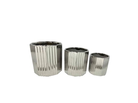 ARGENTO ΚΑΣΠΩ ΣΕΤ 3ΤΜΧ 18x18x18cm ΚΕΡΑΜΙΚΟ ΑΣΗΜΙ