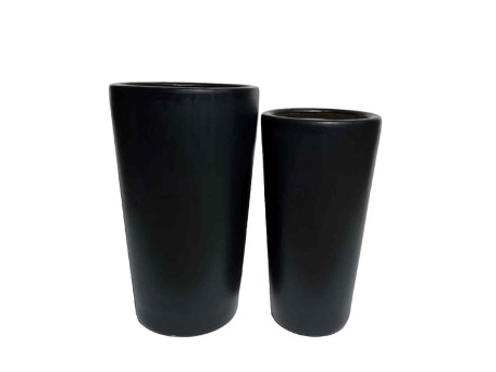 ONYX ΓΛΑΣΤΡΑ ΣΕΤ 2ΤΜΧ 32x32x53cm ΚΕΡΑΜΙΚΟ ΜΑΥΡΟ