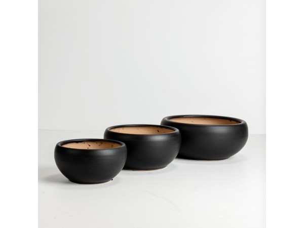 ONYX ΚΑΣΠΩ ΣΕΤ 3ΤΜΧ 43x43x18cm ΚΕΡΑΜΙΚΟ ΜΑΥΡΟ