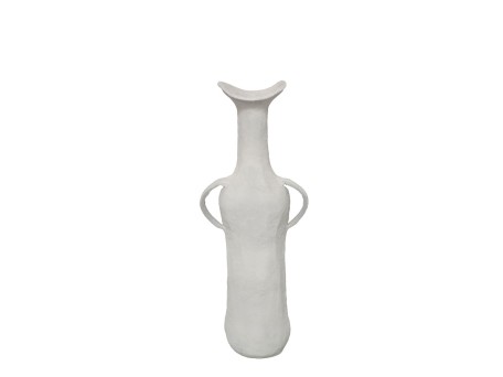 NATHEN ΒΑΖΟ 17x11x50cm ΑΛΟΥΜΙΝΙΟ ΛΕΥΚΟ