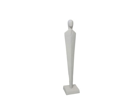 FINTON ΔΙΑΚΟΣΜΗΤΙΚΗ ΦΙΓΟΥΡΑ 10x10x53cm ΑΛΟΥΜΙΝΙΟ ΛΕΥΚΟ
