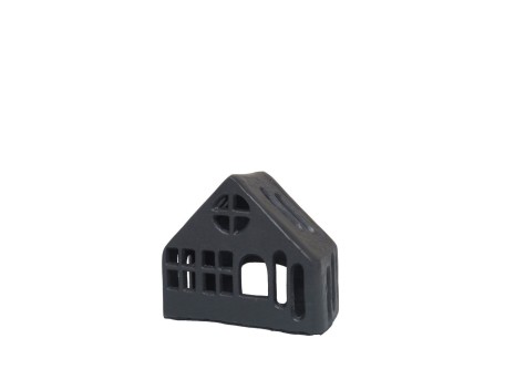 HOGAR ΔΙΑΚΟΣΜΗΤΙΚΟ ΣΠΙΤΙ 14x7x12cm ΑΛΟΥΜΙΝΙΟ ΜΑΥΡΟ
