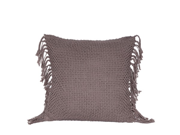 ARNAV ΔΙΑΚΟΣΜΗΤΙΚΟ ΜΑΞΙΛΑΡΙ 45x45cm ΥΦΑΣΜΑ ΓΚΡΙ ΣΚΟΥΡΟ POLYESTER