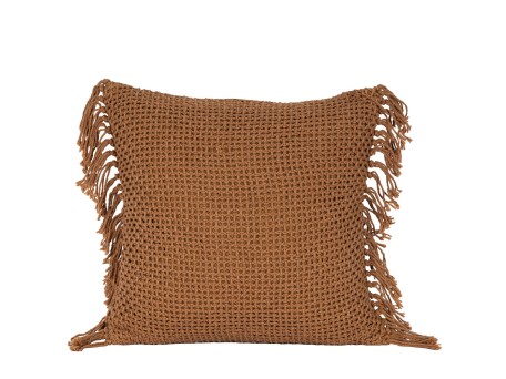 ARNAV ΔΙΑΚΟΣΜΗΤΙΚΟ ΜΑΞΙΛΑΡΙ 45x45cm ΥΦΑΣΜΑ CARAMEL POLYESTER