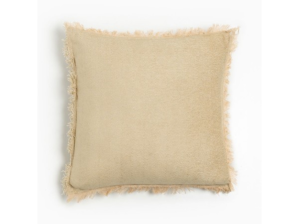 RASUL ΔΙΑΚΟΣΜΗΤΙΚΟ ΜΑΞΙΛΑΡΙ 45x45cm ΥΦΑΣΜΑ ΜΠΕΖ POLYESTER