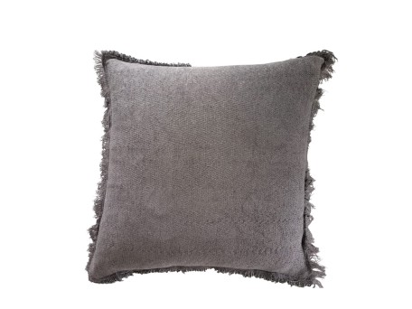 RASUL ΔΙΑΚΟΣΜΗΤΙΚΟ ΜΑΞΙΛΑΡΙ 45x45cm ΥΦΑΣΜΑ ΓΚΡΙ POLYESTER