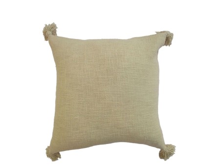 NIHAL ΔΙΑΚΟΣΜΗΤΙΚΟ ΜΑΞΙΛΑΡΙ 45x45cm ΥΦΑΣΜΑ ΜΠΕΖ POLYESTER