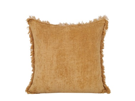 BELUD ΔΙΑΚΟΣΜΗΤΙΚΟ ΜΑΞΙΛΑΡΙ 45x45cm ΥΦΑΣΜΑ ΜΟΥΣΤΑΡΔΙ POLYESTER