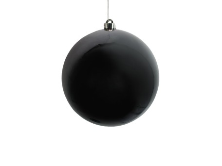 PERLA DARK ΧΡΙΣΤΟΥΓΕΝΝΙΑΤΙΚΗ ΜΠΑΛΑ 20x20x20cm ΠΛΑΣΤΙΚΟ ΜΑΥΡΟ
