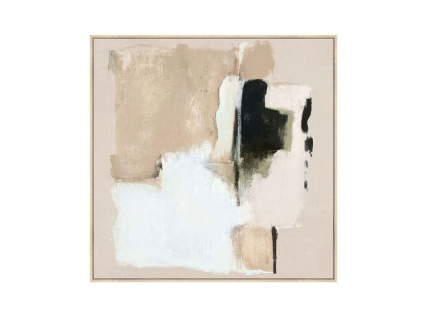 UNSEEN SHADOWS ΠΙΝΑΚΑΣ ΔΙΑΚΟΣΜΗΤΙΚΟΣ ΜΕ ΚΟΡΝΙΖΑ 80x80x4cm ΚΑΜΒΑΣ ΜΠΕΖ ΛΕΥΚΟ PP