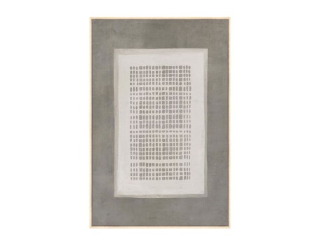 COSMIC GRID ΠΙΝΑΚΑΣ ΔΙΑΚΟΣΜΗΤΙΚΟΣ ΜΕ ΚΟΡΝΙΖΑ 80x120x4cm ΚΑΜΒΑΣ ΓΚΡΙ ΣΚΟΥΡΟ ΜΠΕΖ ΞΥΛΟ