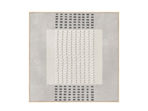 FRAMED DREAM ΠΙΝΑΚΑΣ ΔΙΑΚΟΣΜΗΤΙΚΟΣ ΜΕ ΚΟΡΝΙΖΑ 80x80x4cm ΚΑΜΒΑΣ ΓΚΡΙ ΑΝΟΙΧΤΟ ΜΠΕΖ ΞΥΛΟ