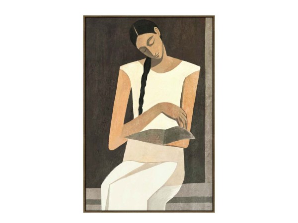 SERENITY A ΠΙΝΑΚΑΣ ΔΙΑΚΟΣΜΗΤΙΚΟΣ ΜΕ ΚΟΡΝΙΖΑ 80x120x4cm ΚΑΜΒΑΣ ΜΠΕΖ ΚΑΦΕ PP