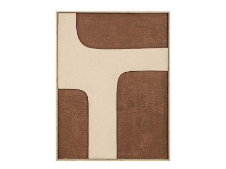 MEADOW B ΠΙΝΑΚΑΣ ΔΙΑΚΟΣΜΗΤΙΚΟΣ ΜΕ ΚΟΡΝΙΖΑ 60x80x4cm ΚΑΜΒΑΣ ΚΑΦΕ BEIGE ΞΥΛΟ ΦΥΣΙΚΟ