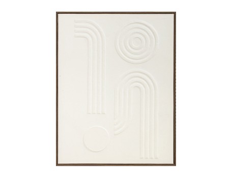 CURVA 1 ΠΙΝΑΚΑΣ ΔΙΑΚΟΣΜΗΤΙΚΟΣ ΜΕ ΚΟΡΝΙΖΑ 70x90x4cm ΚΑΜΒΑΣ BEIGE BEIGE ΞΥΛΟ ΦΥΣΙΚΟ