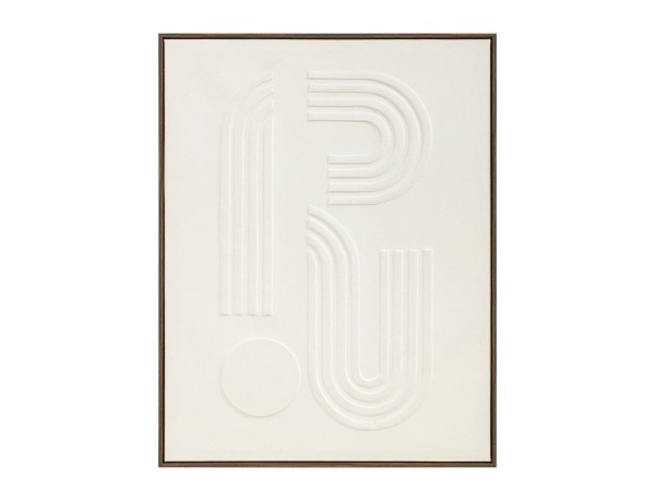 CURVA 2 ΠΙΝΑΚΑΣ ΔΙΑΚΟΣΜΗΤΙΚΟΣ ΜΕ ΚΟΡΝΙΖΑ 70x90x3.8cm ΚΑΜΒΑΣ BEIGE BEIGE ΞΥΛΟ ΦΥΣΙΚΟ