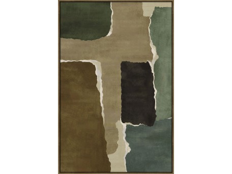 CROSS LINE ΠΙΝΑΚΑΣ ΔΙΑΚΟΣΜΗΤΙΚΟΣ ΜΕ ΚΟΡΝΙΖΑ 80x120x4cm ΚΑΜΒΑΣ ΚΑΦΕ ΠΟΛΥΧΡΩΜΟ ΞΥΛΟ ΦΥΣΙΚΟ