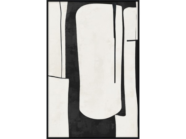 FIELDS ΠΙΝΑΚΑΣ ΔΙΑΚΟΣΜΗΤΙΚΟΣ ΜΕ ΚΟΡΝΙΖΑ 120x80x4cm ΚΑΜΒΑΣ ΜΑΥΡΟ BEIGE ΞΥΛΟ ΜΑΥΡΟ