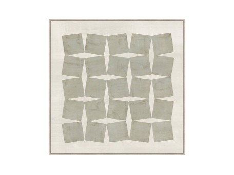 CHAINED ΠΙΝΑΚΑΣ ΔΙΑΚΟΣΜΗΤΙΚΟΣ ΜΕ ΚΟΡΝΙΖΑ 80x80x4cm ΚΑΜΒΑΣ BEIGE ΓΚΡΙ ΞΥΛΟ ΦΥΣΙΚΟ