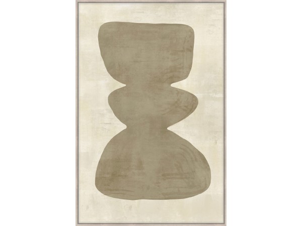CANDELABRA.B ΠΙΝΑΚΑΣ ΔΙΑΚΟΣΜΗΤΙΚΟΣ ΜΕ ΚΟΡΝΙΖΑ 80x120x4cm ΚΑΜΒΑΣ BEIGE ΚΑΦΕ ΞΥΛΟ ΦΥΣΙΚΟ