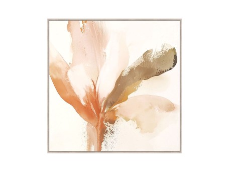 CALANDIUM.B ΠΙΝΑΚΑΣ ΔΙΑΚΟΣΜΗΤΙΚΟΣ ΜΕ ΚΟΡΝΙΖΑ 80x80x4cm ΚΑΜΒΑΣ BEIGE ΠΟΛΥΧΡΩΜΟ ΞΥΛΟ ΦΥΣΙΚΟ