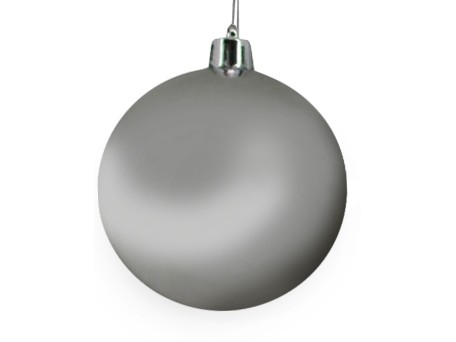 SILVER ΧΡΙΣΤΟΥΓΕΝΝΙΑΤΙΚΗ ΜΠΑΛΑ 25x25x25cm ΠΛΑΣΤΙΚΟ ΑΣΗΜΙ