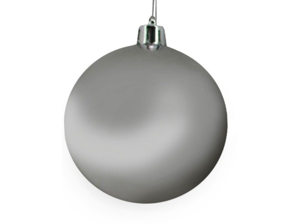 SILVER ΧΡΙΣΤΟΥΓΕΝΝΙΑΤΙΚΗ ΜΠΑΛΑ 25x25x25cm ΠΛΑΣΤΙΚΟ ΑΣΗΜΙ