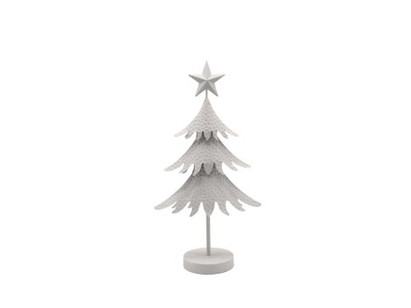 DAINTY ΧΡΙΣΤΟΥΓΕΝΝΙΑΤΙΚΟ ΔΙΑΚΟΣΜΗΤΙΚΟ ΔΕΝΤΡΟ 28x14x53cm ΜΕΤΑΛΛΟ ΛΕΥΚΟ