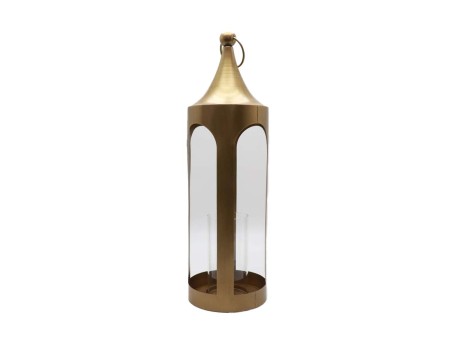 LUM ΦΑΝΑΡΙ ΡΕΣΩ 19x19x64cm ΜΕΤΑΛΛΟ ΧΡΥΣΟ ΜΕΤΑΛΛΙΚΟ ΓΥΑΛΙ