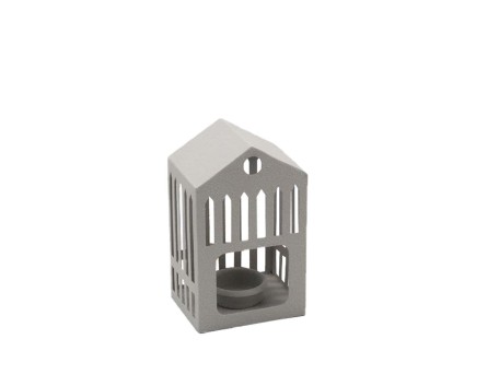 CASA ΧΡΙΣΤΟΥΓΕΝΝΙΑΤΙΚΟ ΔΙΑΚΟΣΜΗΤΙΚΟ ΡΕΣΩ 9x7x15cm ΜΕΤΑΛΛΟ ΛΕΥΚΟ