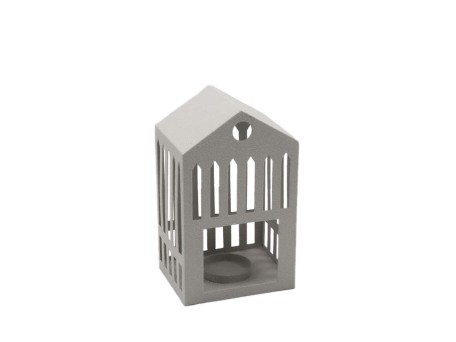 CASA ΧΡΙΣΤΟΥΓΕΝΝΙΑΤΙΚΟ ΔΙΑΚΟΣΜΗΤΙΚΟ ΡΕΣΩ 12x10x20cm ΜΕΤΑΛΛΟ ΛΕΥΚΟ