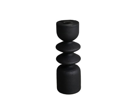 STIGMA FLAME ΔΙΑΚΟΣΜΗΤΙΚΟ ΚΗΡΟΠΗΓΙΟ 7.2x7.2x20.5cm POLYRESIN ΜΑΥΡΟ