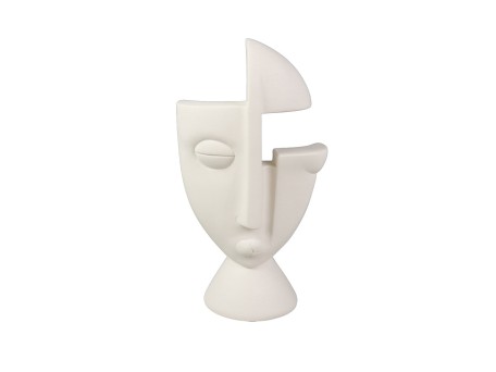 HALF FACE ΔΙΑΚΟΣΜΗΤΙΚΟ ΠΡΟΣΩΠΟ 16x10x29cm POLYRESIN OFF WHITE