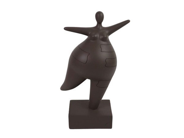 BALLERINA ΔΙΑΚΟΣΜΗΤΙΚΟ ΣΩΜΑ 16x9.5x26.5cm POLYRESIN ΚΑΦΕ ΣΚΟΥΡΟ