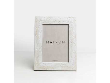 LITHOS ΚΟΡΝΙΖΑ 18.6x1.5x23.7cm POLYRESIN ΛΕΥΚΟ BEIGE ΓΥΑΛΙ