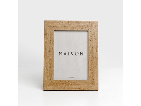 LITHOS ΚΟΡΝΙΖΑ 18.6x1.5x23.7cm POLYRESIN BEIGE ΣΚΟΥΡΟ ΓΥΑΛΙ