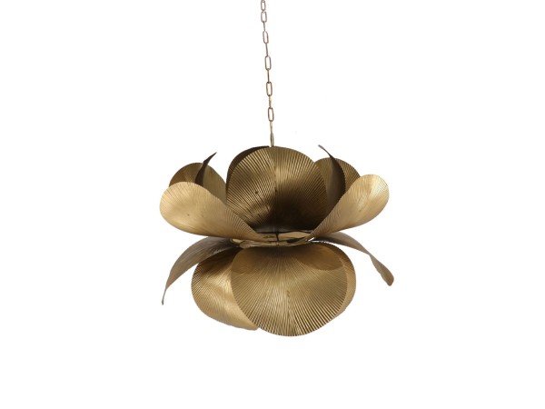 BLOSSOM ΦΩΤΙΣΤΙΚΟ ΚΡΕΜΑΣΤΟ 56.5x56.5x43cm ΜΕΤΑΛΛΟ BROWN GOLD