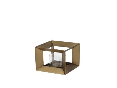 ESCAPE ΔΙΑΚΟΣΜΗΤΙΚΟ ΚΗΡΟΠΗΓΙΟ 12x12x12cm ΜΕΤΑΛΛΟ ΧΡΥΣΟ