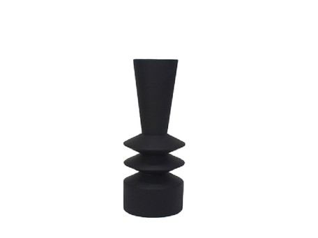 ZIK ΔΙΑΚΟΣΜΗΤΙΚΟ ΚΗΡΟΠΗΓΙΟ 15x15x55cm ΜΕΤΑΛΛΟ ΜΑΥΡΟ