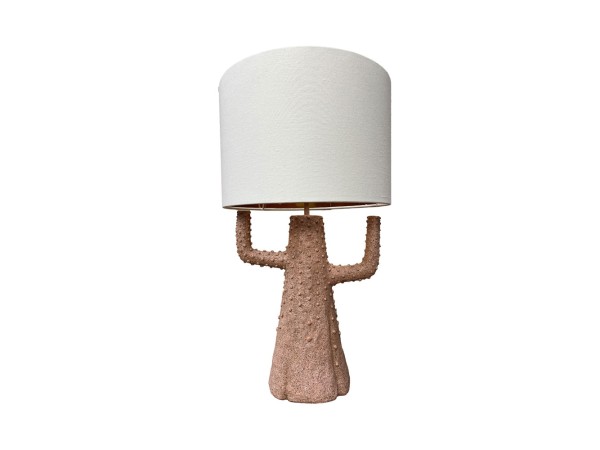 TREELAMP ΦΩΤΙΣΤΙΚΟ ΕΠΙΤΡΑΠΕΖΙΟ 30x30x55cm POLYRESIN TERRACOTTA ΛΕΥΚΟ ΥΦΑΣΜΑ