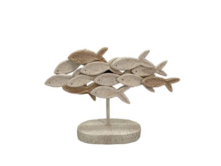 DANZA ΔΙΑΚΟΣΜΗΤΙΚΟ ΨΑΡΙ 31x10x22cm POLYRESIN ΜΠΕΖ ΚΑΦΕ