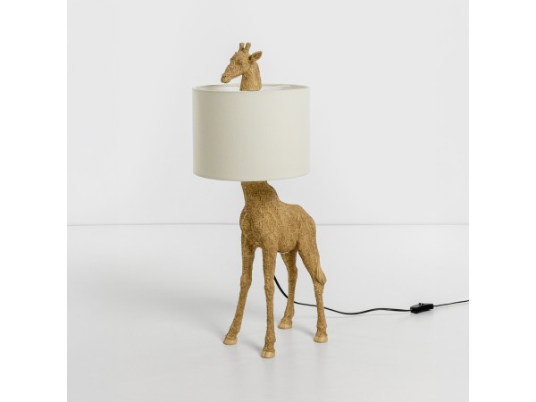 GIRAFFA ΦΩΤΙΣΤΙΚΟ ΕΠΙΤΡΑΠΕΖΙΟ 30x26x68cm POLYRESIN ΦΥΣΙΚΟ ΥΦΑΣΜΑ