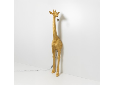 GIRAFE ΦΩΤΙΣΤΙΚΟ ΕΠΙΔΑΠΕΔΙΟ 42x35x196cm FIBERGLASS ΧΡΥΣΟ