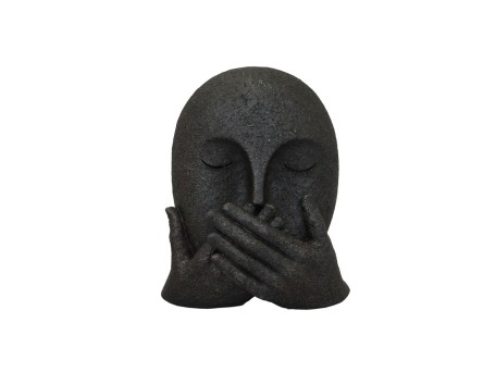 SOUS ΔΙΑΚΟΣΜΗΤΙΚΟ ΠΡΟΣΩΠΟ 14.5x9.5x17cm POLYRESIN ΜΑΥΡΟ